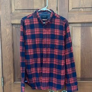 Men’s M plaid cotton shirt by denim and flower
